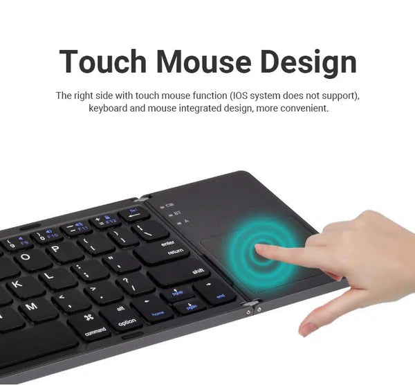 Portable Bluetooth Keyboard with Touchpad