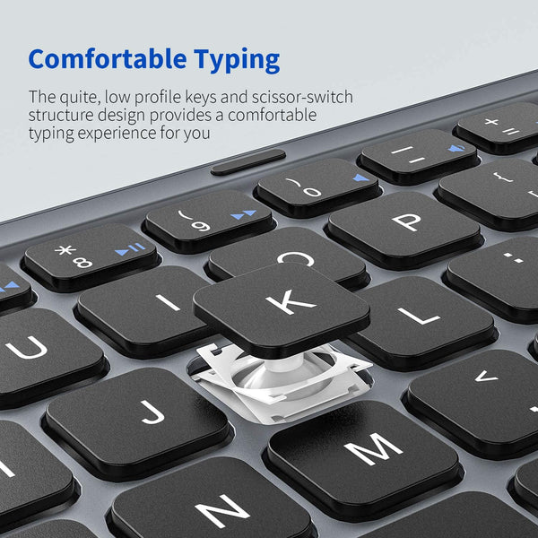 Portable Bluetooth Keyboard with Touchpad